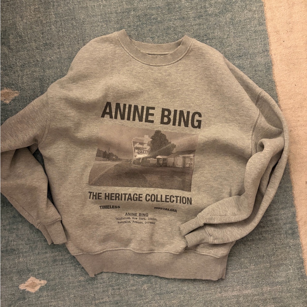 Anine Bing Light Gray Sweatshirt
